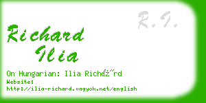 richard ilia business card